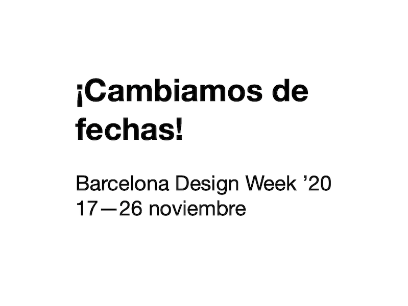 ¡Cambio de fechas! La BDW '20 se celebrará en noviembre | Barcelona Creativity & Design Foundation