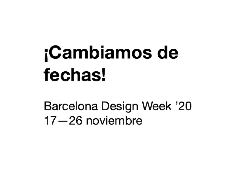 ¡Cambio de fechas! La BDW '20 se celebrará en noviembre | Barcelona centro de Diseño