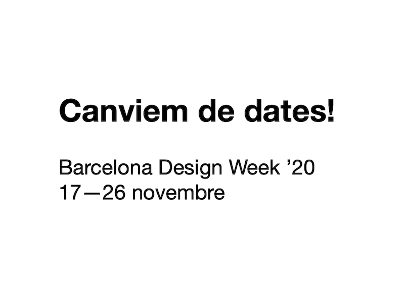 Canvi de dates! La BDW '20 se celebrarà al novembre | Barcelona Creativity & Design Foundation