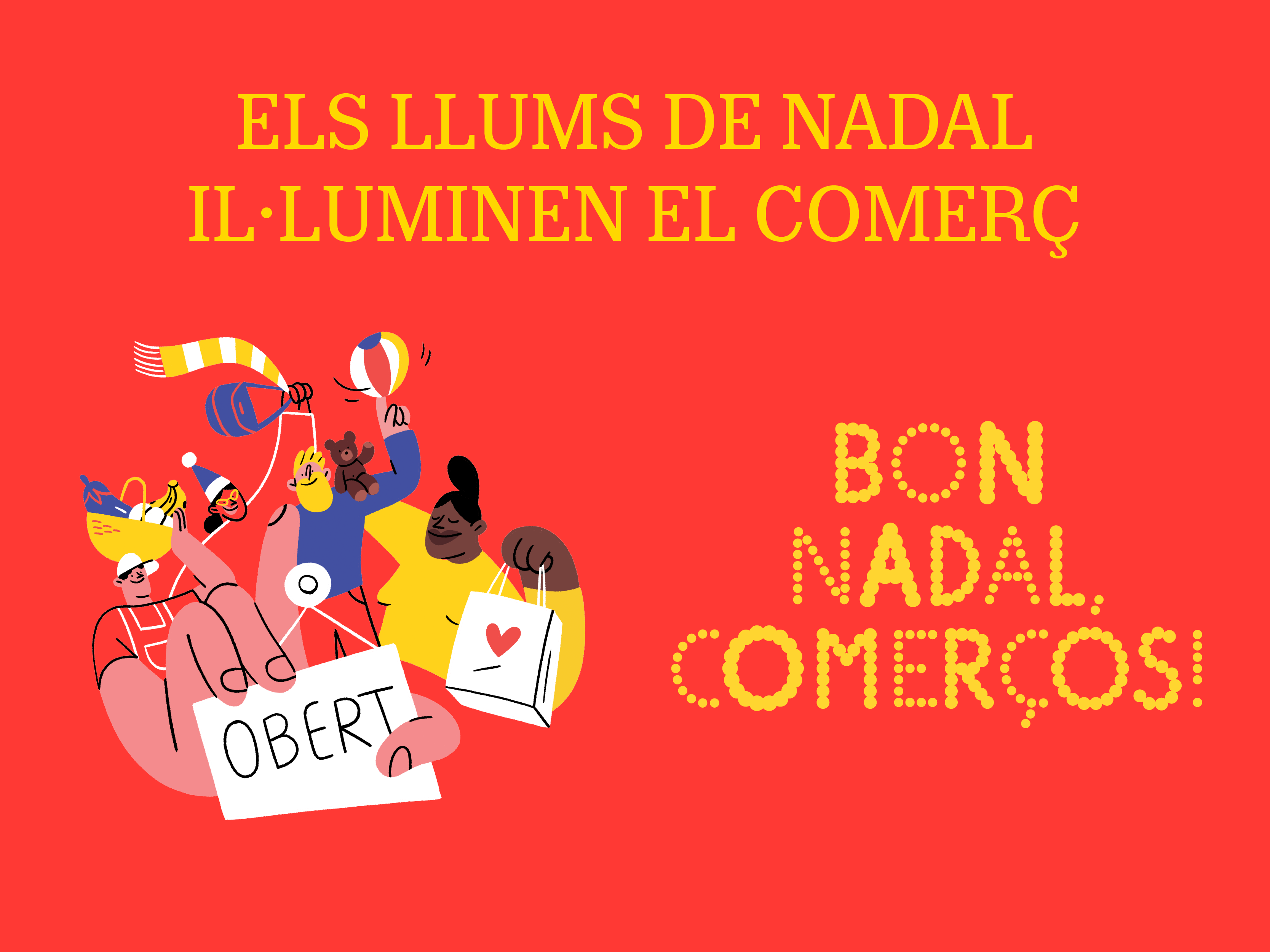 Descobreix “Els llums de Nadal il·luminen el comerç”, als barris de Sants i de l’Eixample | Barcelona centre de Disseny